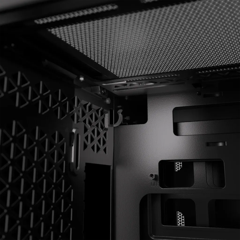 2500D Airflow Black Mid-Tower Dual Chamber PC Case; 2x 3.5'' |  2x 2.5'' Drive Bays; Up to 360mm ...