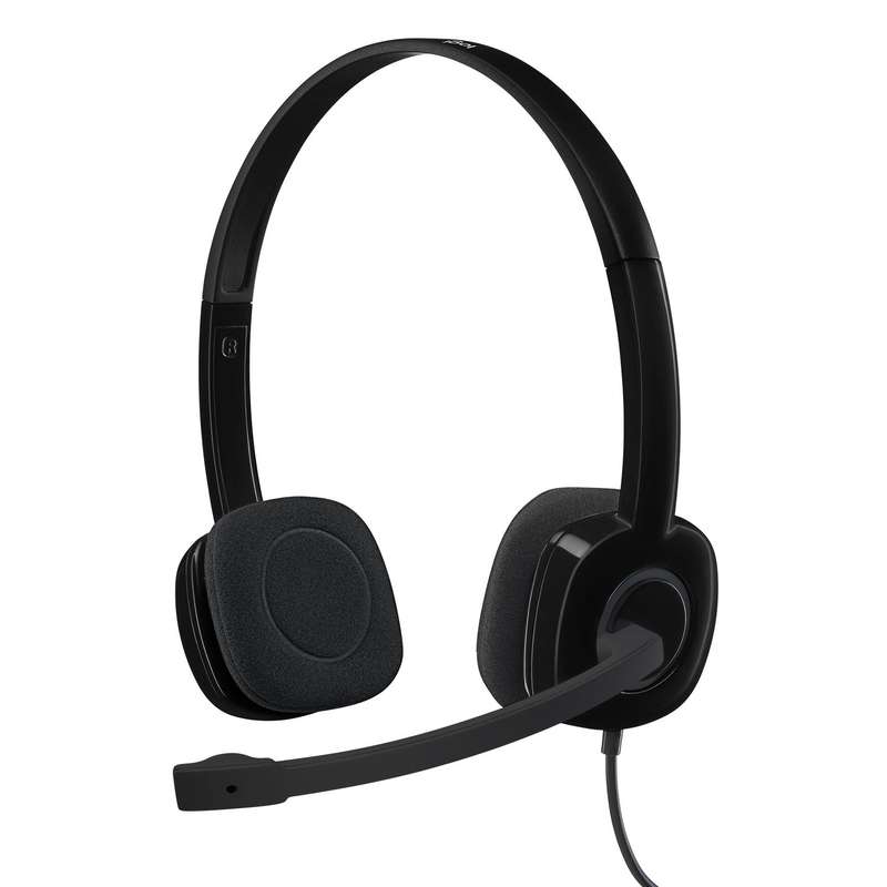 LOGITECH H151 WIRED STEREO HEADSET 3.5MM - BLACK
