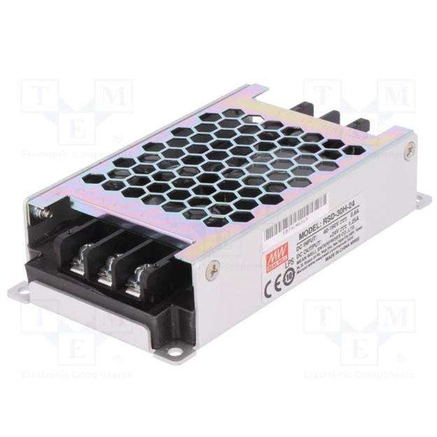 Mean Well  30W Railway DC - DC Converter  24VDC | MW-110DC24DC-30