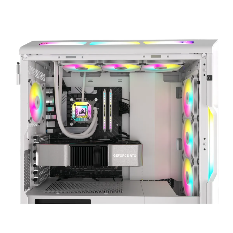 CORSAIR iCUE AF120 RGB SLIM 120mm PWM Fluid Dynamic Bearing Fan - White