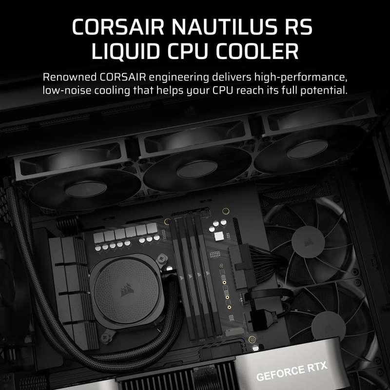 Corsair NAUTILUS 360; 360mm Radiator; Liquid CPU Cooler; Intel® LGA 1851/1700; AMD® AM5/AM4