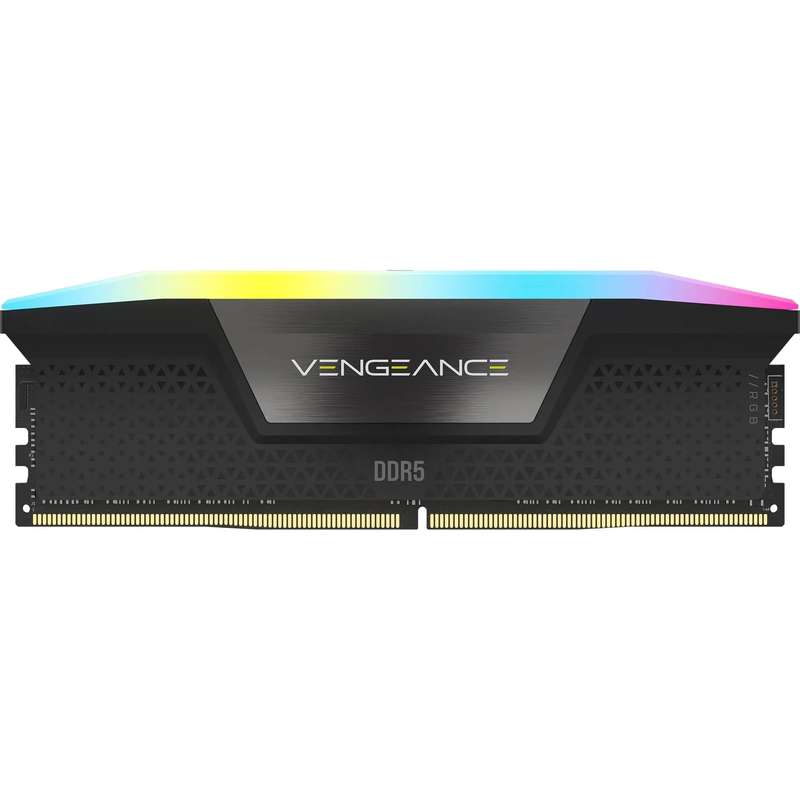 Corsair VENGEANCE® RGB 128GB (4 x 32GB) DDR5 DRAM 5600MHz C40 Memory Kit; 40-40-40-77; 1.25V Int...