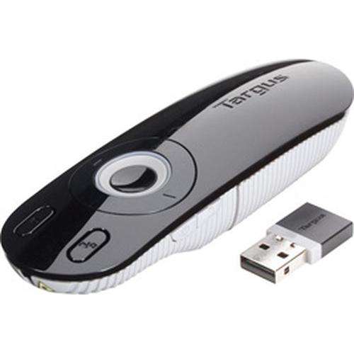 TARGUS WIRELESS PRESENTER WITH LASER POINTER, LEAR & INTUITIVE LAYOUT, 2.4 GHZ WIRELESS TECHNOLOG...