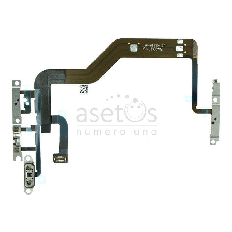 Power&Volume Button Flex Cable with Metal Bracket for iPhone 12/12 Pro Ori
