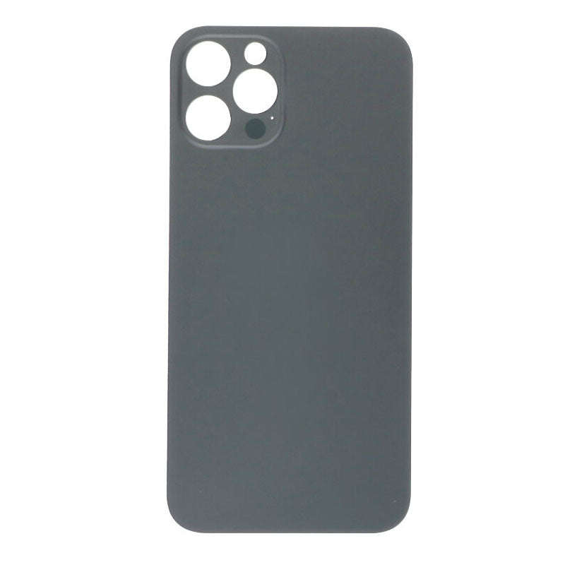 Battery Door with Adhesive for iPhone 12 Pro Large Hole Black OEM