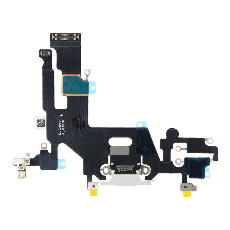 Charging Port Flex Cable for iPhone 11 White without Logo OEM