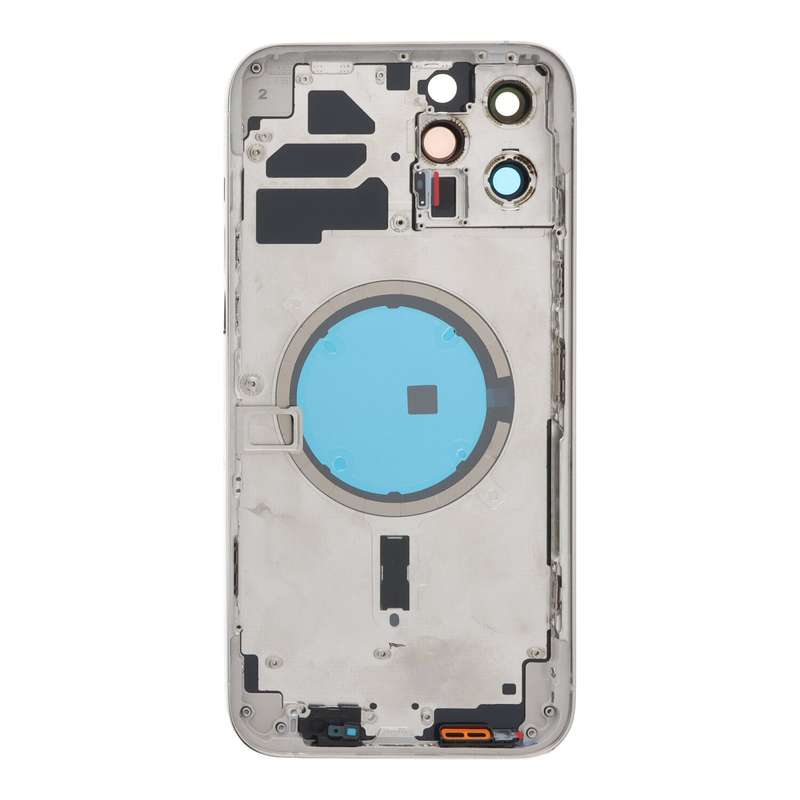 Middle Frame + Battery Door + Back Camera Lens and Bezel + Side Buttons + SIM Card Tray with Magn...