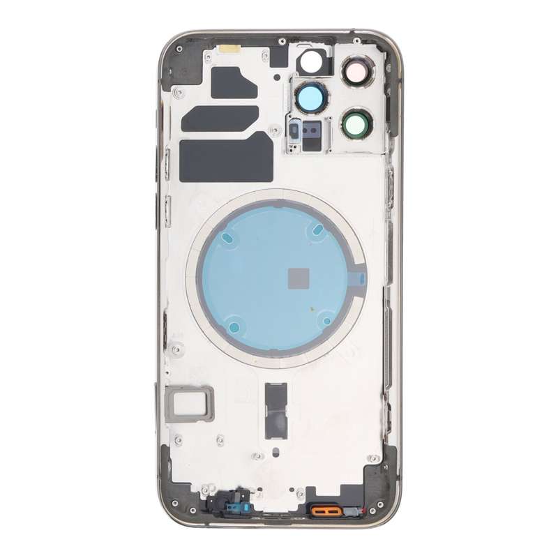 Middle Frame + Battery Door + Back Camera Lens and Bezel + Side Buttons + SIM Card Tray with Magn...