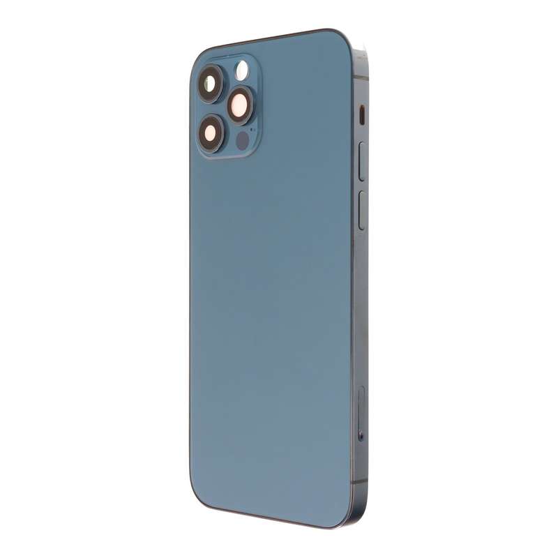 Middle Frame + Battery Door + Back Camera Lens and Bezel + Side Buttons + SIM Card Tray with Magn...