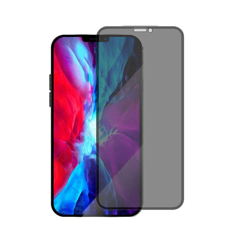 Privacy Anti-Glare Full Screen Tempered Glass Screen Protector for iPhone 13 Pro Max 6.7" Black