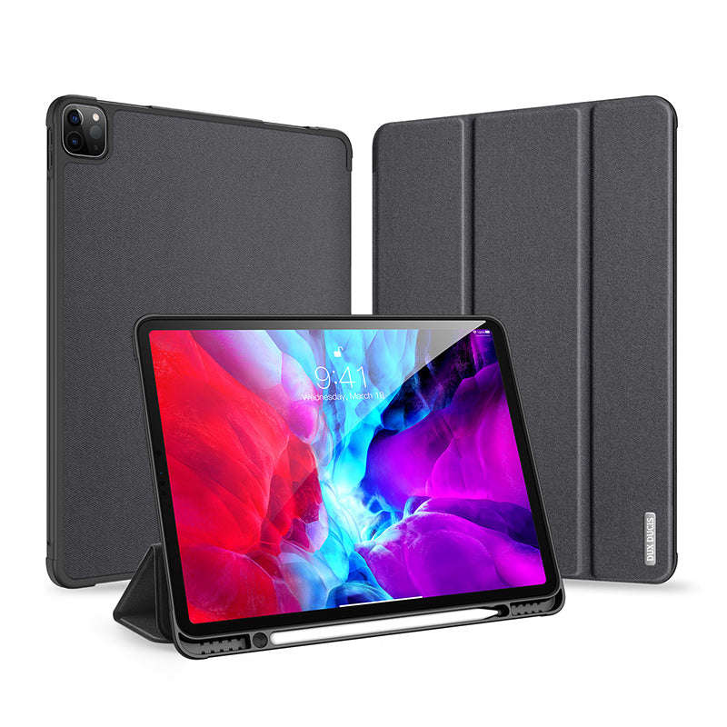 DUX DUCIS DOMO Series Luxury Smart Wake Sleep Trifold-Stand Protective Case for iPad Pro 12.9 202...