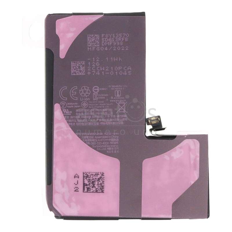 A2656 3095mAh Battery + Battery Adhesive for iPhone 13 Pro 6.1" OEM without Logo