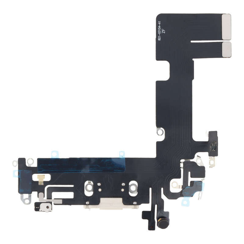 Charging Port Flex Cable for iPhone 13 6.1" White without Logo HQ