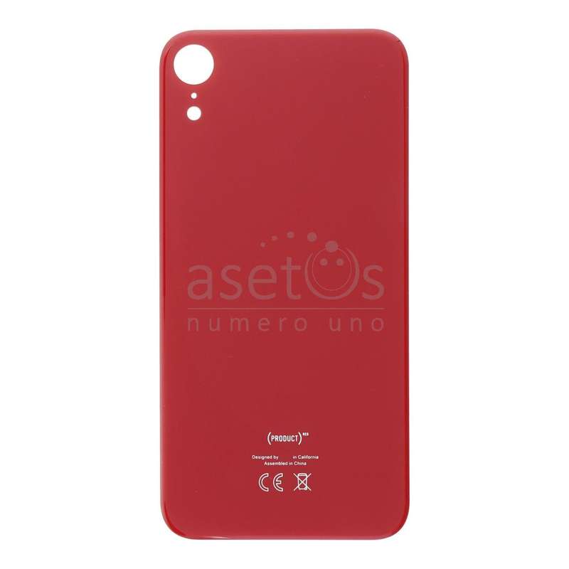 Battery Door with Adhesive for iPhone XR EU & Large Hole Version Red HQ