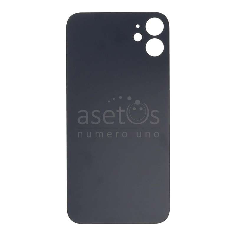 Battery Door with Adhesive for iPhone 11 EU & Large Hole Version Black HQ