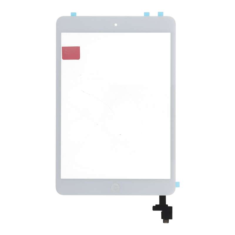 Touch Screen + Touch Screen Adhesive with Home Button Flex Cable for iPad Mini/Mini 2 White OEM