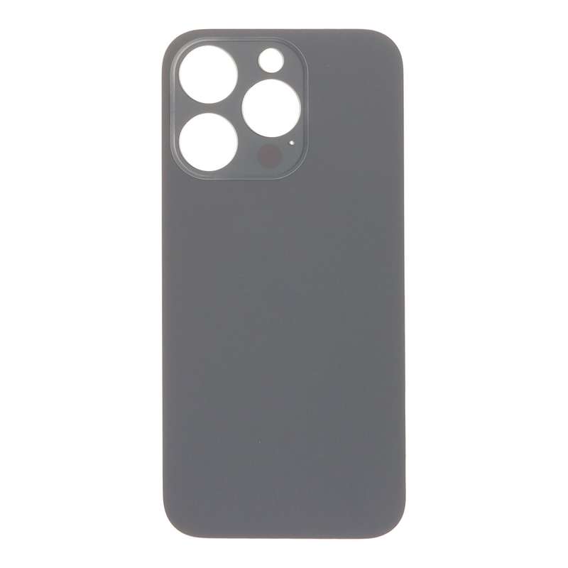 Battery Door with Adhesive for iPhone 14 Pro Large Hole Black HQ