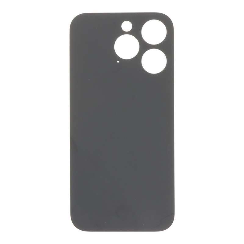 Battery Door with Adhesive for iPhone 14 Pro Large Hole Black HQ