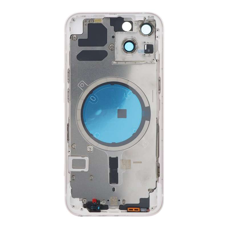Middle Frame + Battery Door + Back Camera Lens and Bezel + Side Buttons + SIM Card Tray with Magn...