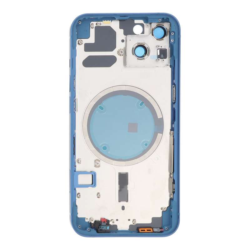Middle Frame + Battery Door + Back Camera Lens and Bezel + Side Buttons + SIM Card Tray with Magn...
