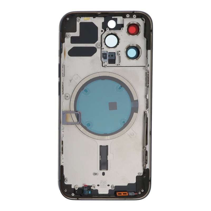 Middle Frame + Battery Door + Back Camera Lens and Bezel + Side Buttons + SIM Card Tray with Magn...