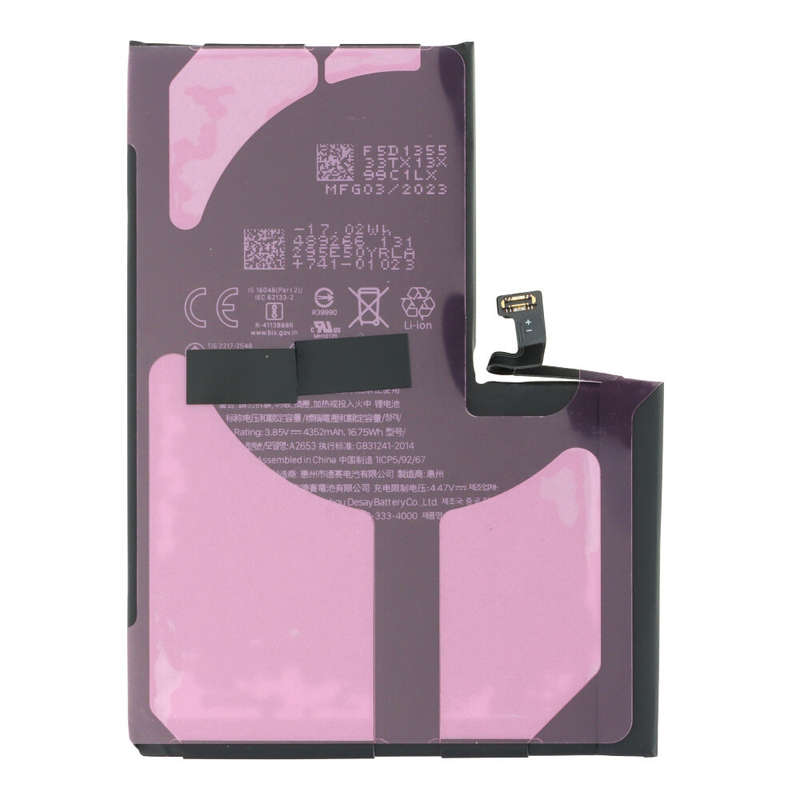 A2653 4352mAh Battery + Battery Adhesive for iPhone 13 Pro Max 6.7" OEM
