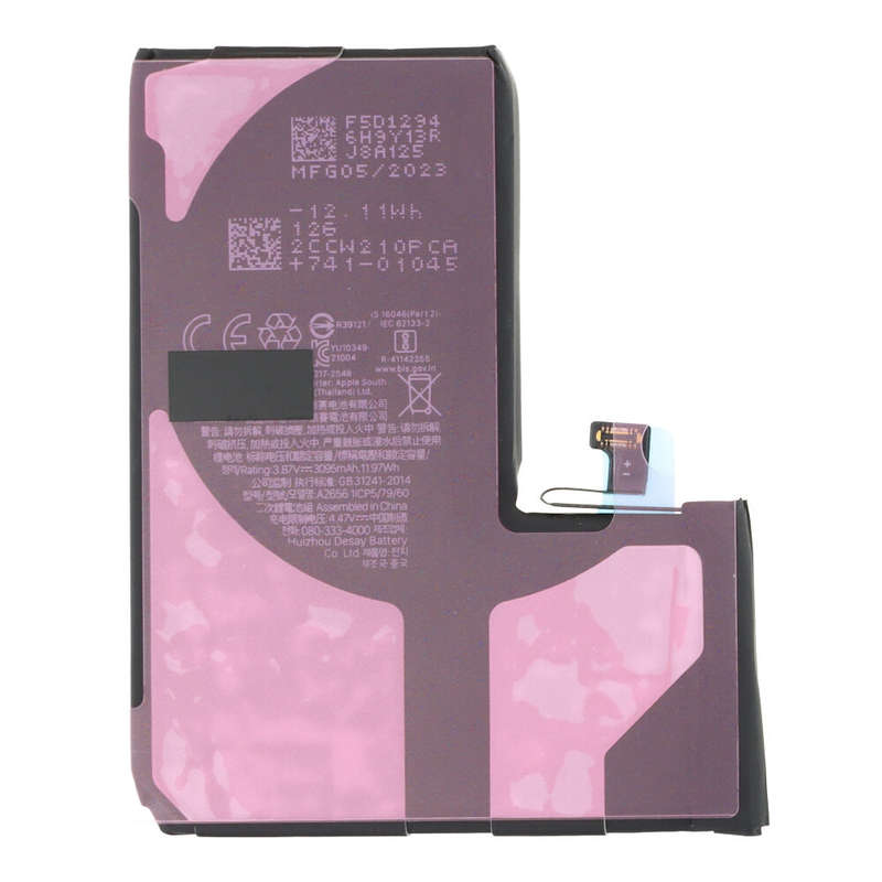 A2656 3095mAh Battery + Battery Adhesive for iPhone 13 Pro 6.1" OEM