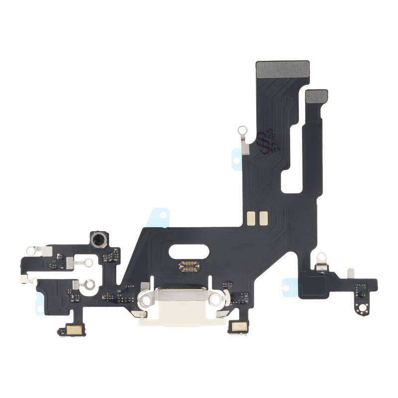 Charging Port Flex Cable for iPhone 11 White without Logo HQ