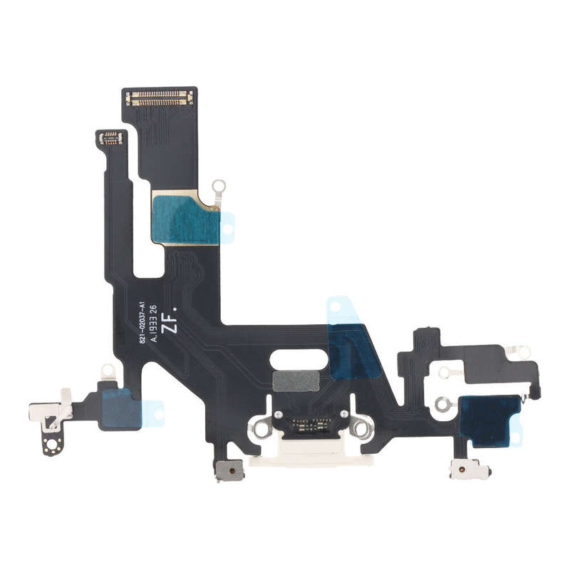 Charging Port Flex Cable for iPhone 11 White without Logo HQ