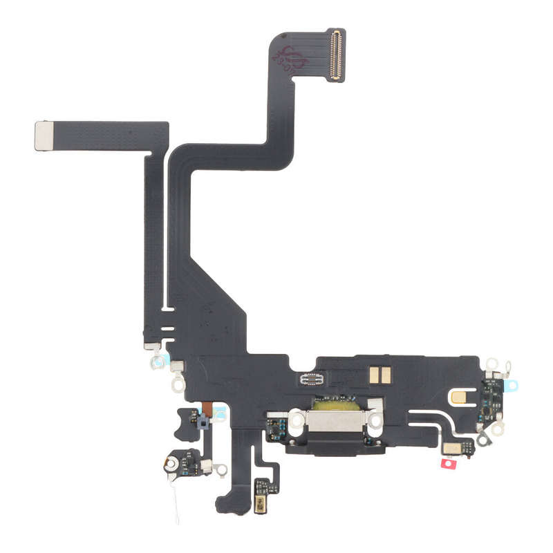 Charging Port Flex Cable for iPhone 14 Pro Black without Logo OEM