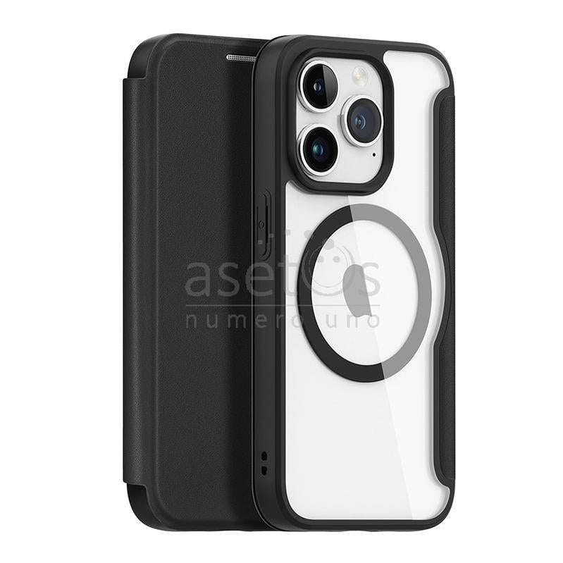 DUX DUCIS Skin X Pro Series Magnetic Horizontal Flip Leather TPU + PU Case for iPhone 15 Pro Black