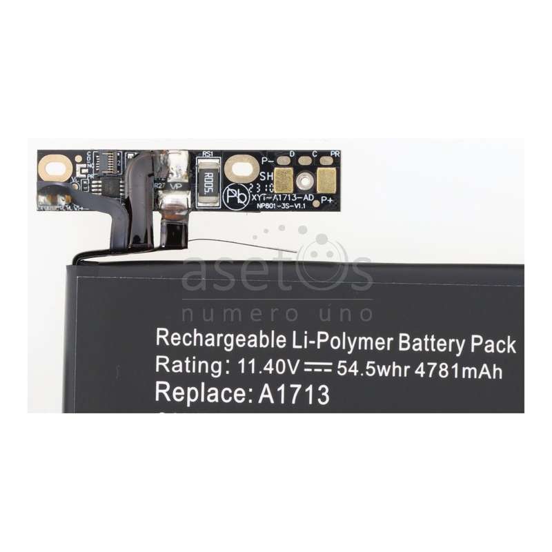 A1713 Battery + Battery Adhesive for MacBook Pro 13.3" A1708 2016 OEM without Logo