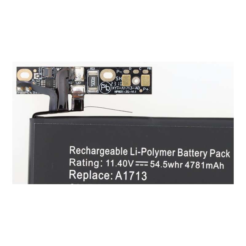 A1713 Battery + Battery Adhesive for MacBook Pro 13.3" A1708 2016 OEM without Logo