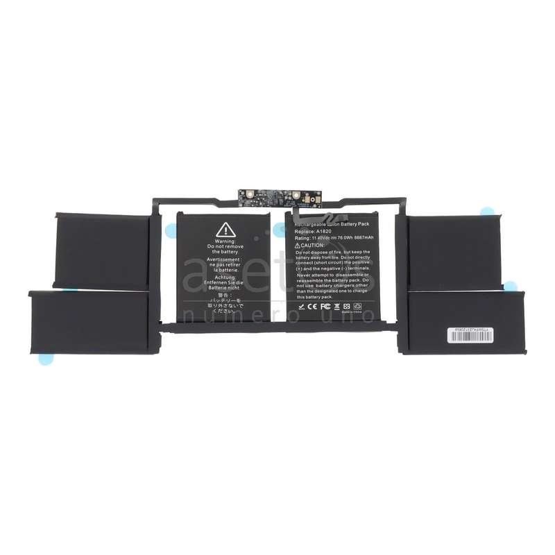 A1820 Battery + Battery Adhesive for MacBook Pro 15.4" A1707 OEM without Logo