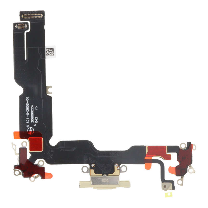 Charging Port Flex Cable for iPhone 15 Plus Yellow OEM