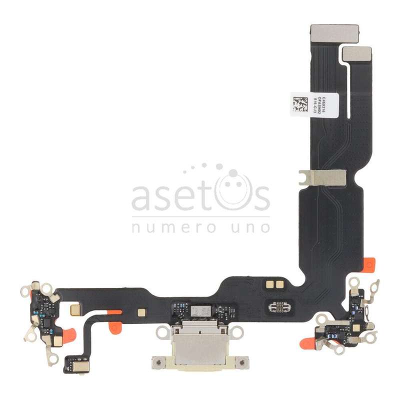 Charging Port Flex Cable for iPhone 15 Plus Yellow OEM