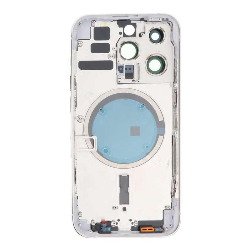 Middle Frame + Battery Door + Back Camera Lens and Bezel + Side Buttons + SIM Card Tray with Magn...