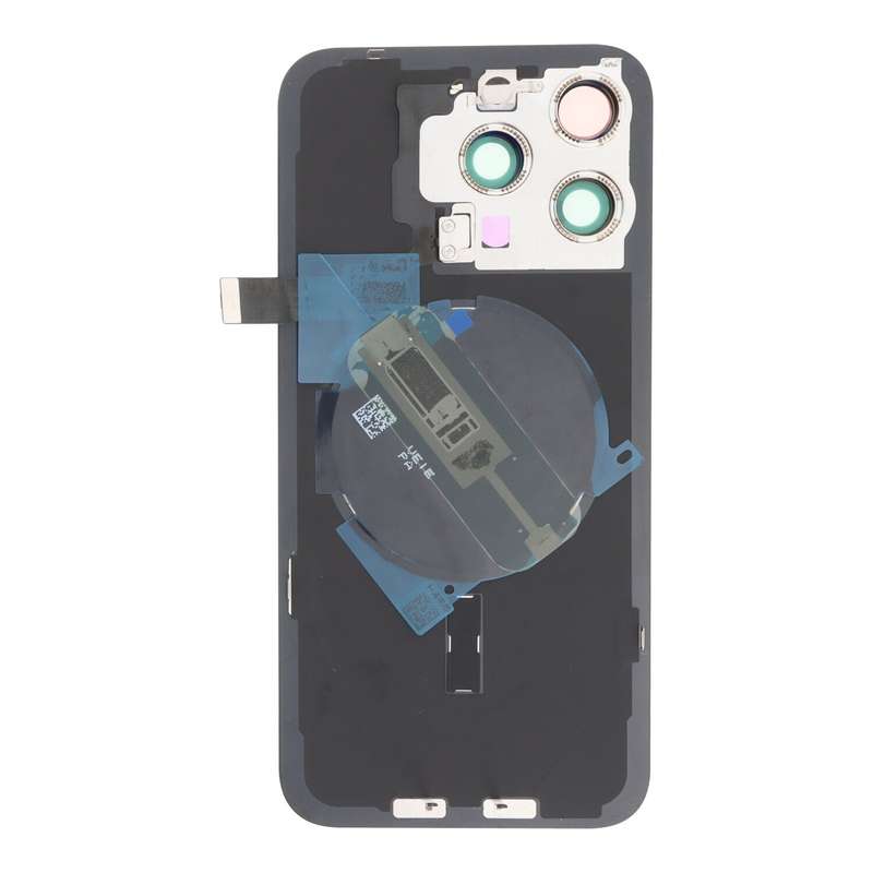 Battery Door + Back Camera Lens and Bezel with Magnetism Ring+Metal Plate+Wireless Charger Chip+F...