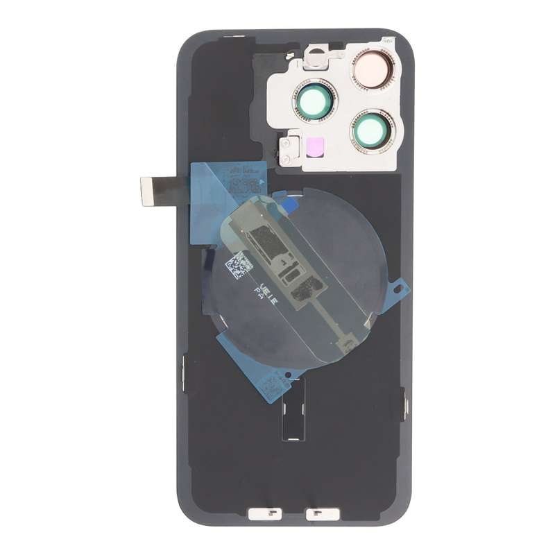 Battery Door + Back Camera Lens and Bezel with Magnetism Ring+Metal Plate+Wireless Charger Chip+F...
