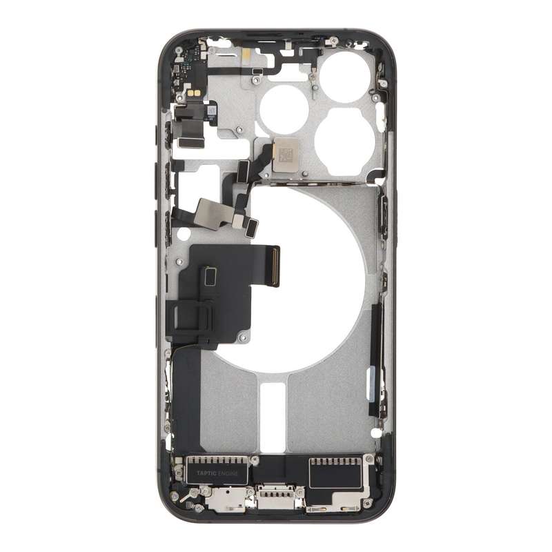 Middle Frame Assembly for iPhone 15 Pro A3101/A3102 European Version Black Titanium OEM
