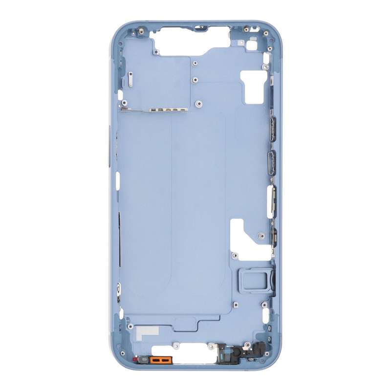Middle Frame with Side Key+Side Rails+Card Tray+Speaker Anti-Dust Mesh for iPhone 14 European Ver...