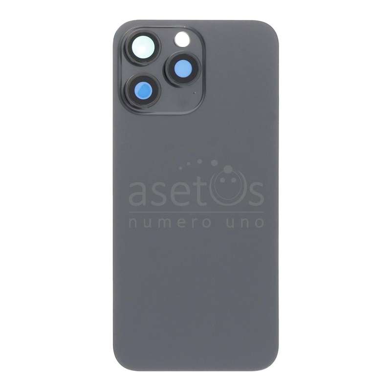 Battery Door + Back Camera Lens and Bezel with Magnetism Ring+Metal Plate for iPhone 15 Pro Max B...