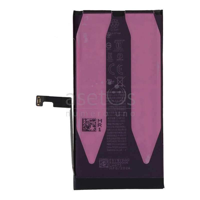 A3018 3349mAh Battery + Battery Adhesive for iPhone 15 OEM without Logo