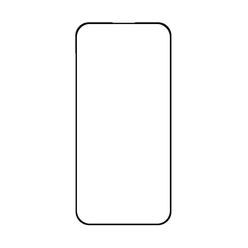Silk Screen Full Screen Tempered Glass Screen Protector for iPhone 16 Pro Max Black