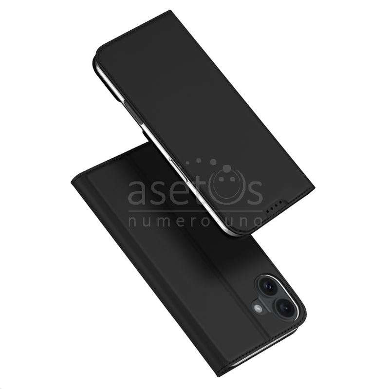 DUX DUCIS Skin Pro Series Magnetic Horizontal Flip Leather TPU + PU Case for iPhone 16 Plus Black