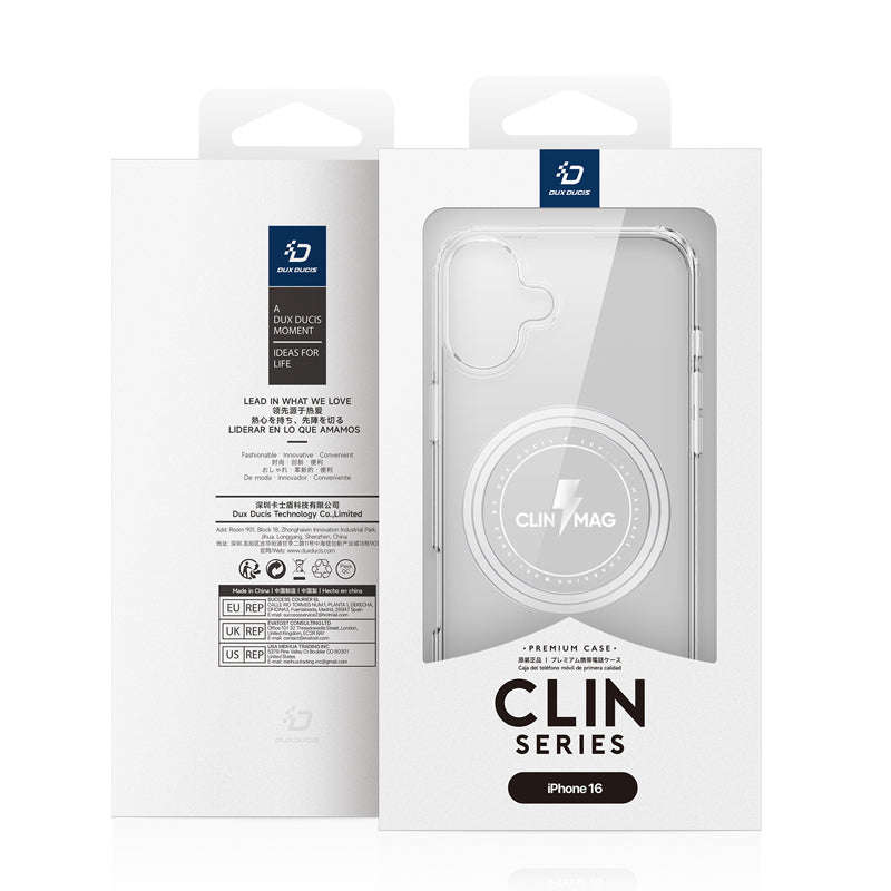 DUX DUCIS Clin Series Clear Case with MagSafe for iPhone 16 Transparent