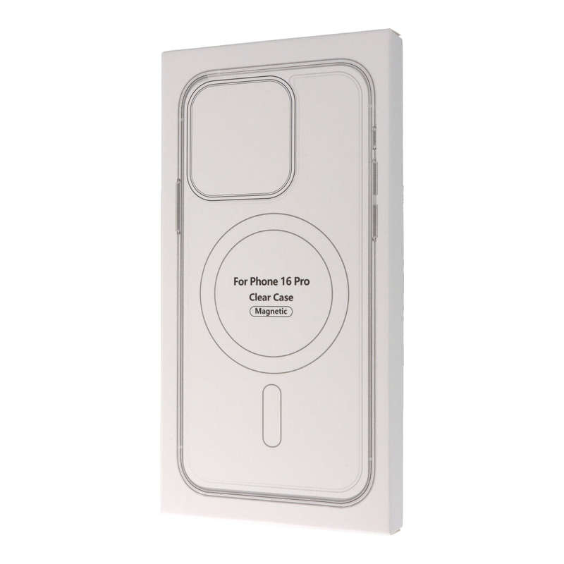 Clear MagSafe Anti-Shock TPU Case for iPhone 16 Pro with Box Packaging