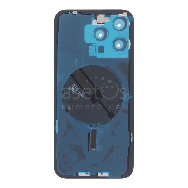 Battery Door + Back Camera Lens and Bezel with Magnetism Ring+Metal Plate+Wireless Charger Chip+F...