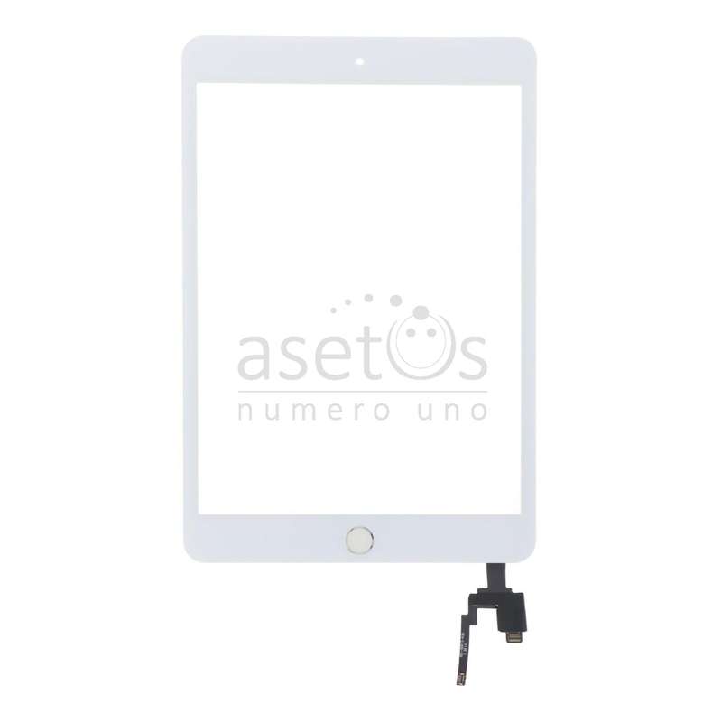 Touch Screen + Touch Screen Adhesive with Home Button Flex Cable for iPad Mini 3 White OEM