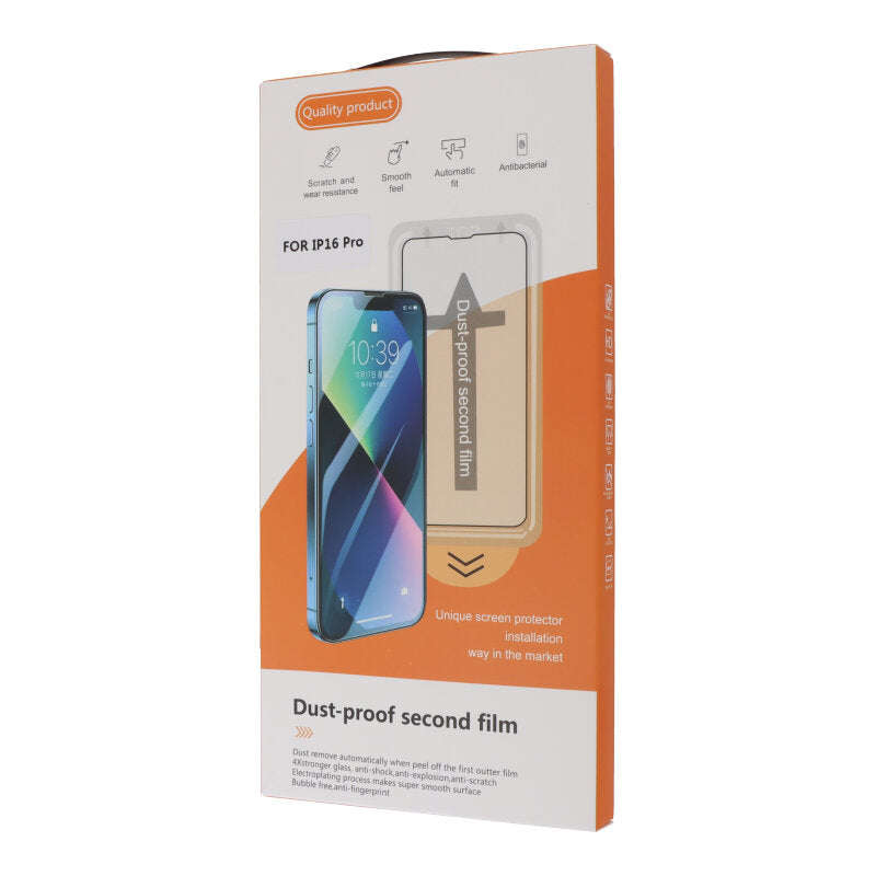 Auto-Dust Removal Full Screen Tempered Glass Screen Protector With Dust-free Compartment iPhone 1...